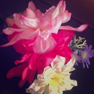 beautiful flowers be aware they are not real.